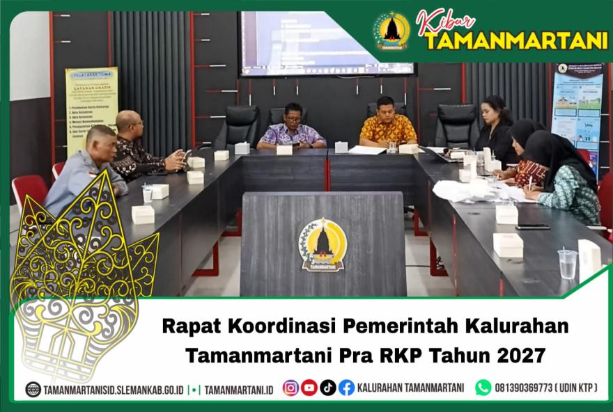 Rapat Koordinasi Pemerintah Kalurahan Tamanmartani Pra RKP Tahun 2027